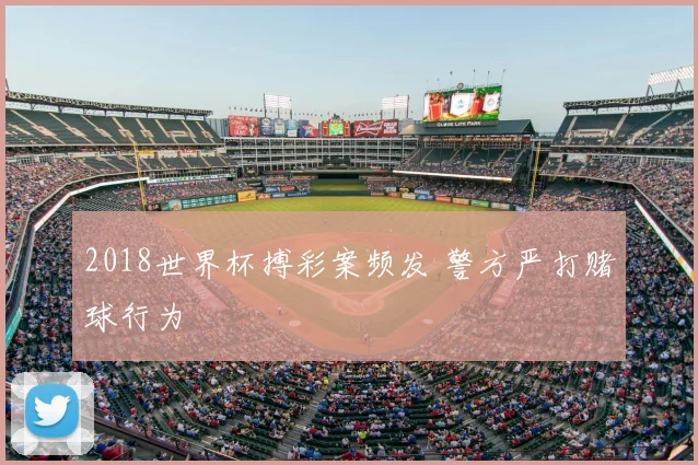 2018世界杯搏彩案频发 警方严打赌球行为