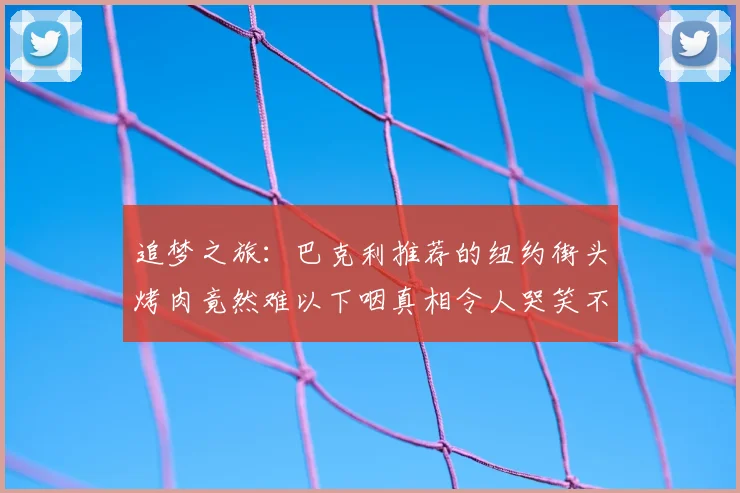 追梦之旅：巴克利推荐的纽约街头烤肉竟然难以下咽真相令人哭笑不得